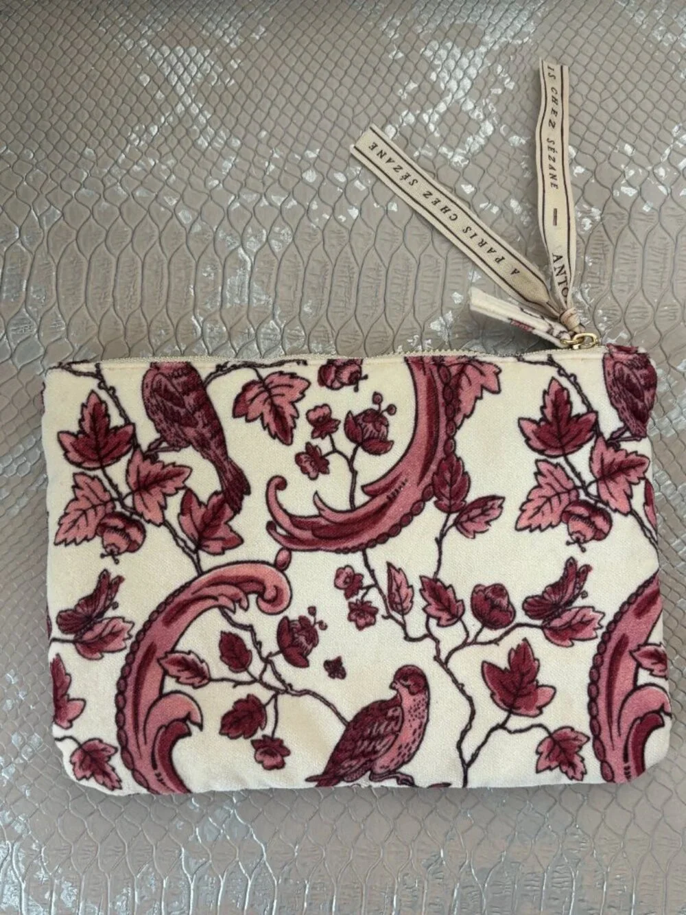 Sézane X Antoinette Poisson Velvet Pouch
